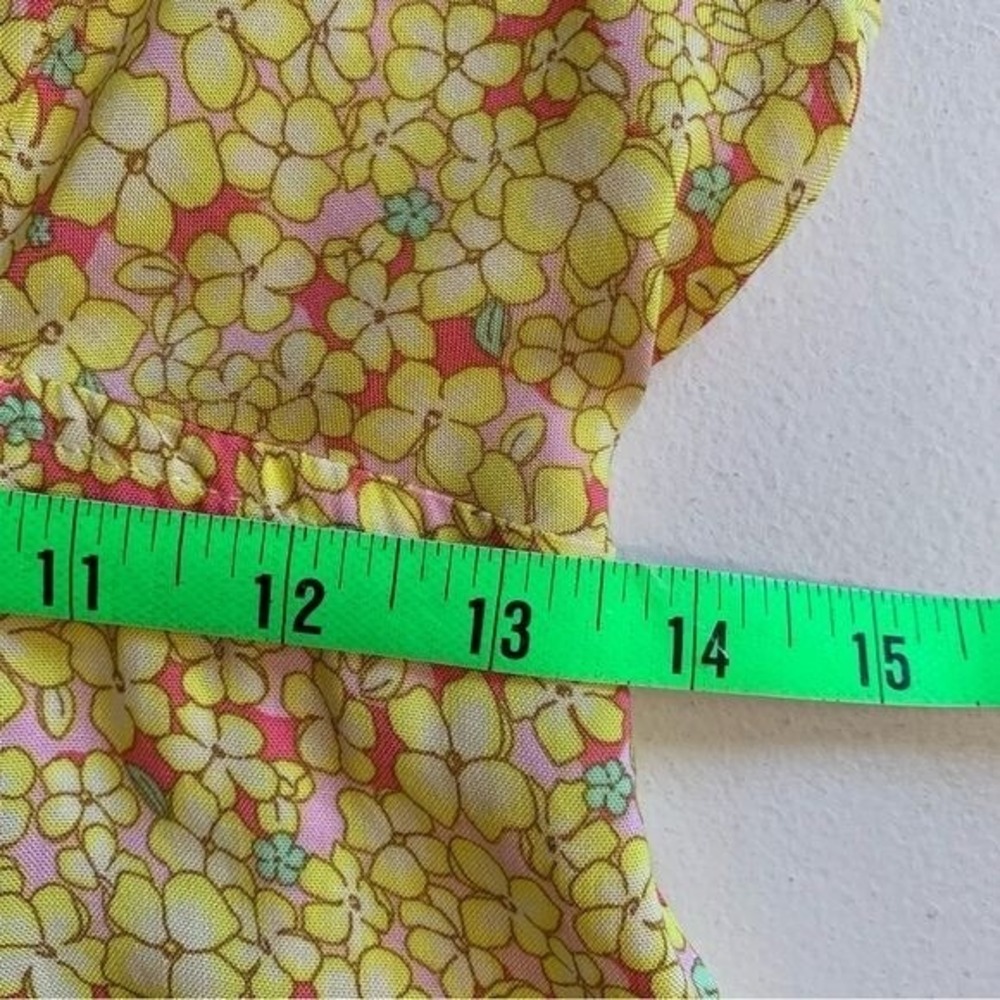 Wild Fable Slip Dress Size Medium Sleeveless Vibrant Yellow Floral NWT - Picture 14 of 16